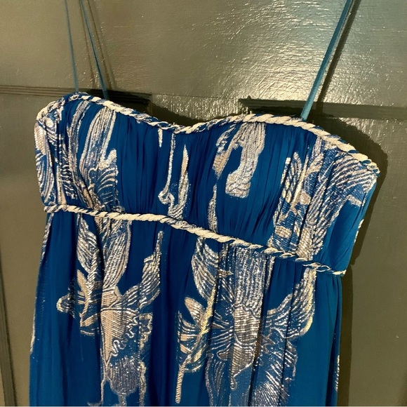 Aidan Mattox silk strapless maxi - Picture 3 of 6